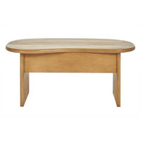 COUCHTISCH Bohnenform Ablage Massives Mangoholz B95 cm KOKOA - Eiche Bianco, Holz (95/54/40cm) - Miliboo