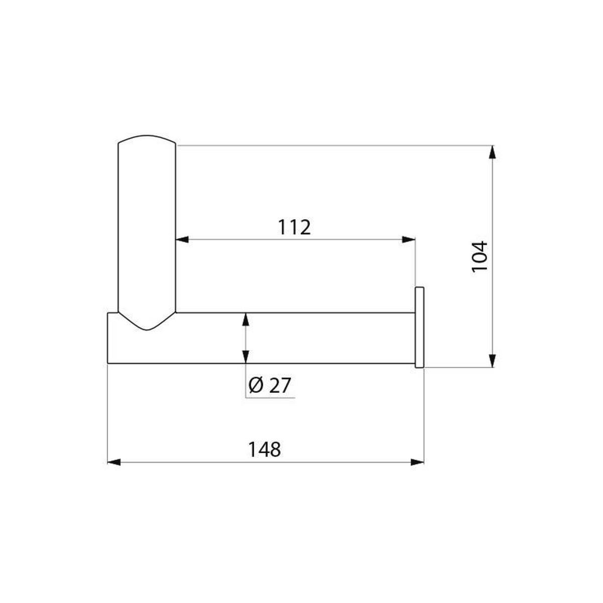WC-PAPIERHALTER für Griff Be-Line weiß - Weiß, Metall (11/3.5/15.5cm) - Delabie
