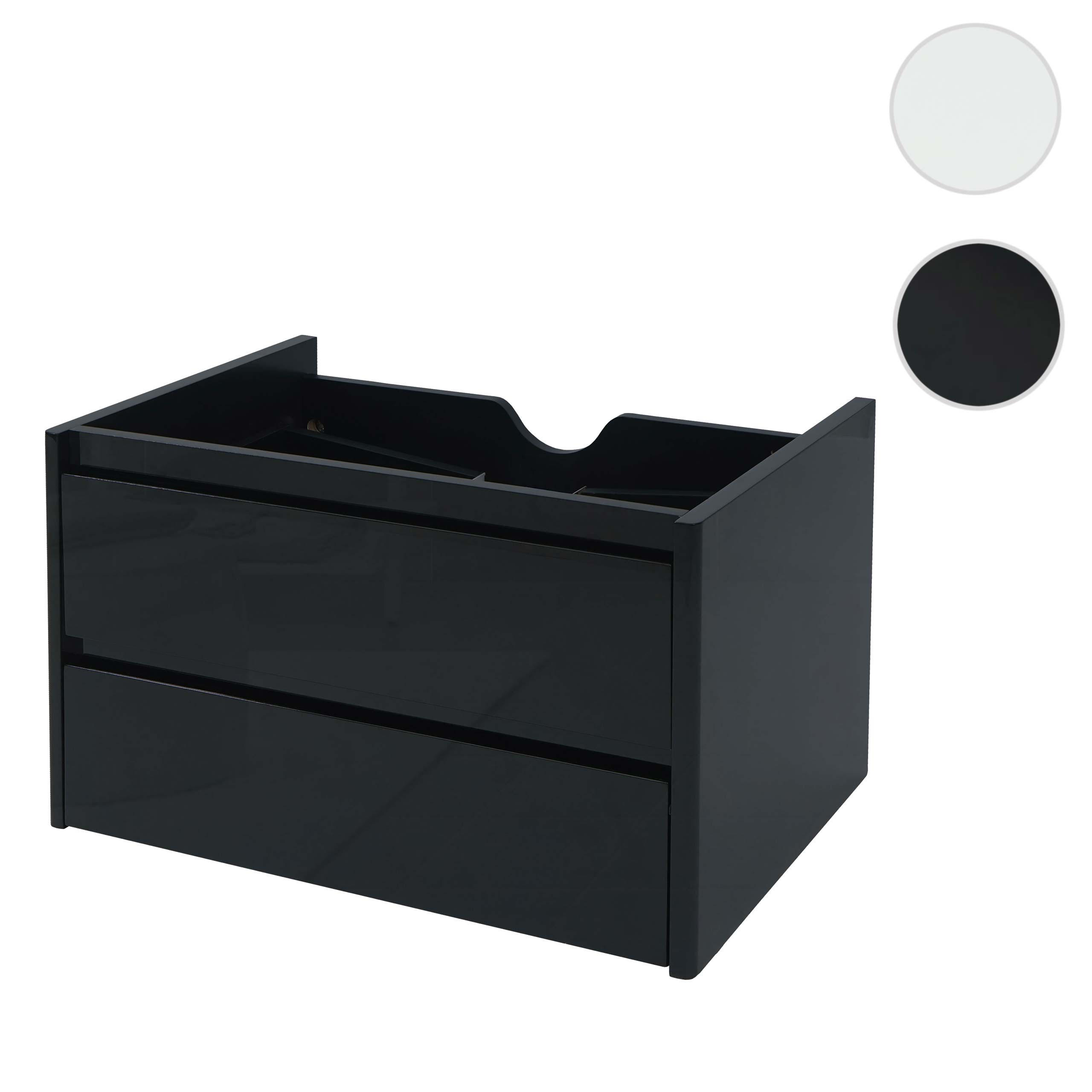 WASCHBECKENUNTERSCHRANK Schwarz - Schwarz, Holz (81/48/47cm) - MCW