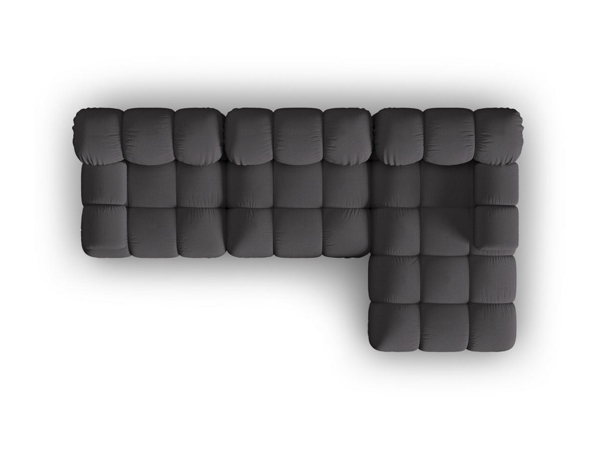 ECKSOFA modular rechts Bellis aus 3D-Stoff Expresso 4 Sitzplätze - Graubraun, Textil (155/282cm) - Micadoni