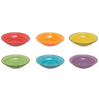 TIEFER TELLER Tiefe Teller Sunny Summer ø 21 cm - 6 Stück - Multicolor, Keramik (2/5/21cm) - Studio Tavola