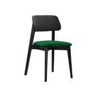 WOHNZIMMER STUHL KT63, Holzfarbe: Schwarz - Schwarz/Grün, Holz/Textil (47/80/49cm) - MIRJAN24