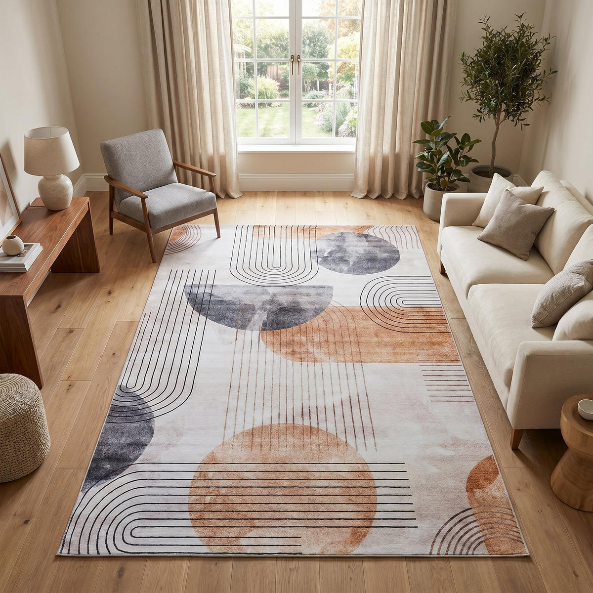 TEPPICH VENEZIA Orange 180/250 cm - Orange, Textil (180/250cm) - Tapiso