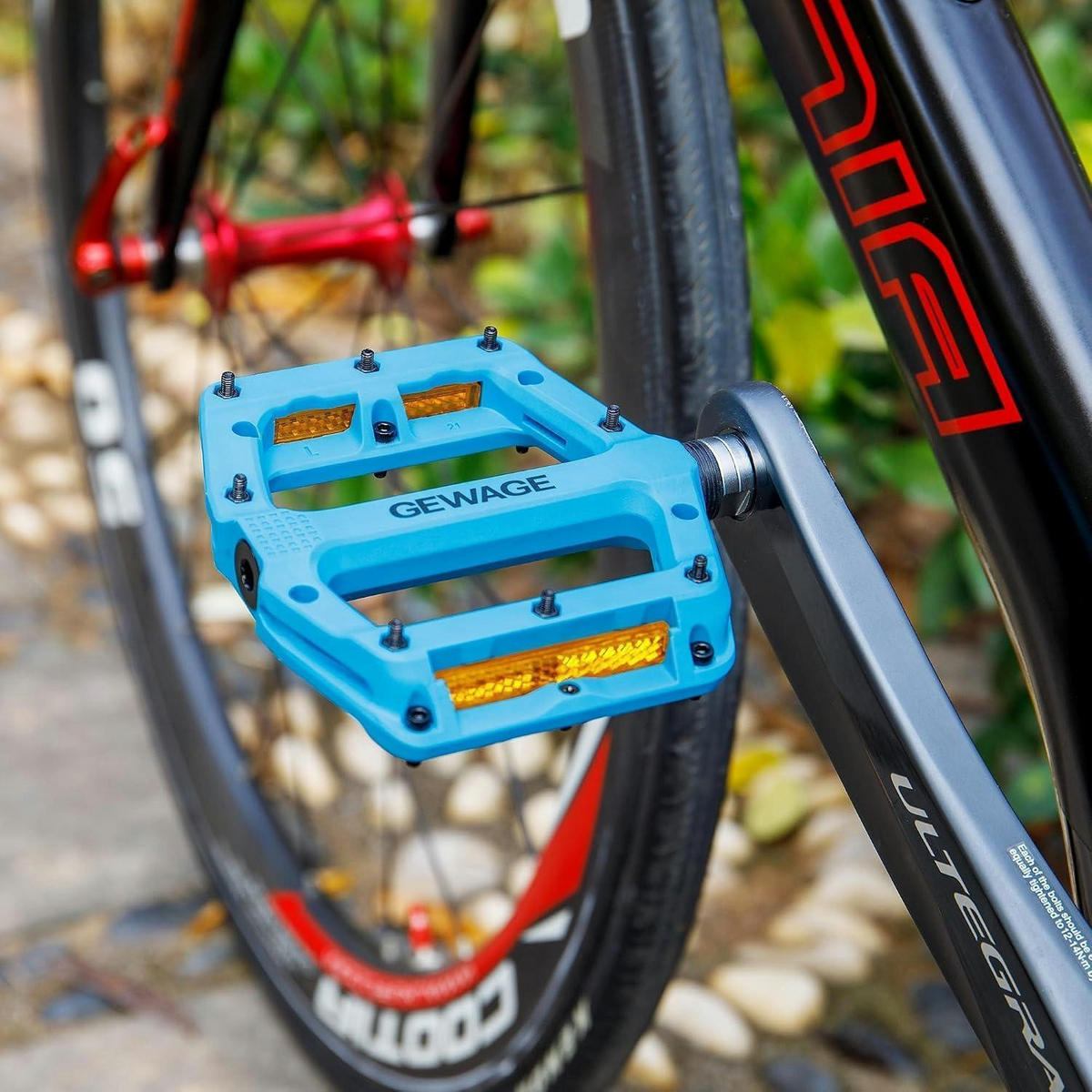 FAHRRADPEDALE Nylonfaser Blau mit Reflektoren - Blau, Kunststoff (13/2.6/11.3cm)