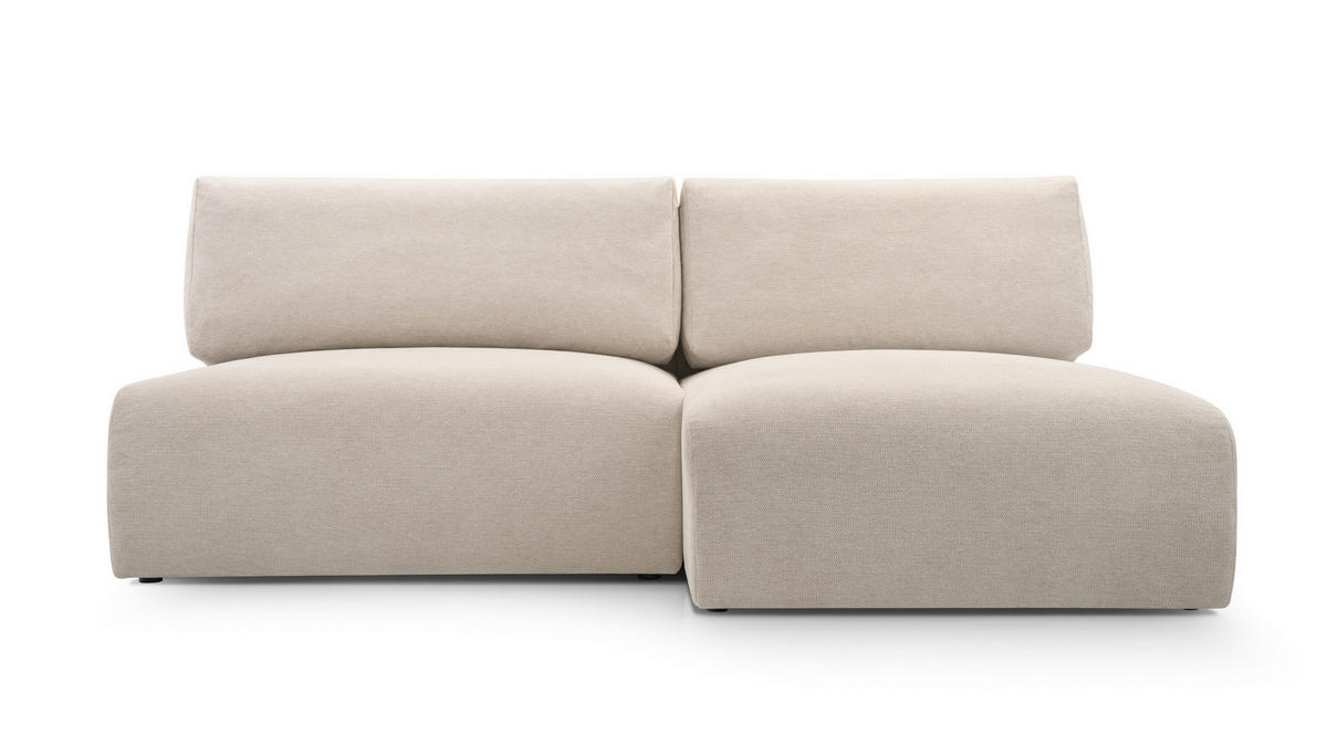 ECKSOFA mit Schlaffunktion Ripley, Creme - Creme, Textil (150/223cm) - Fedve