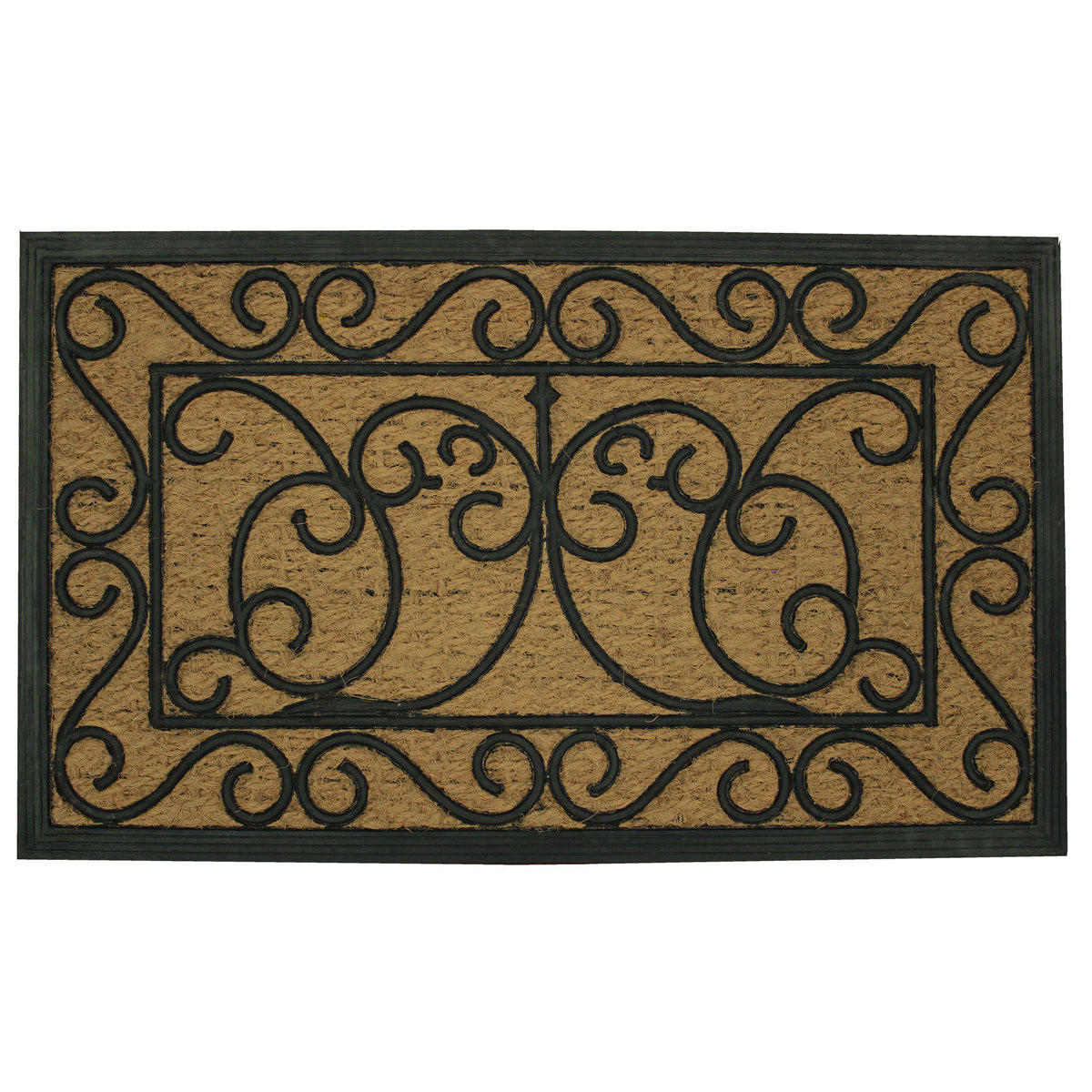 FUßMATTE 45/75 cm Braun, Schwarz - Braun, Naturmaterialen/Kunststoff (75/45cm) - Douceur d´intérieur