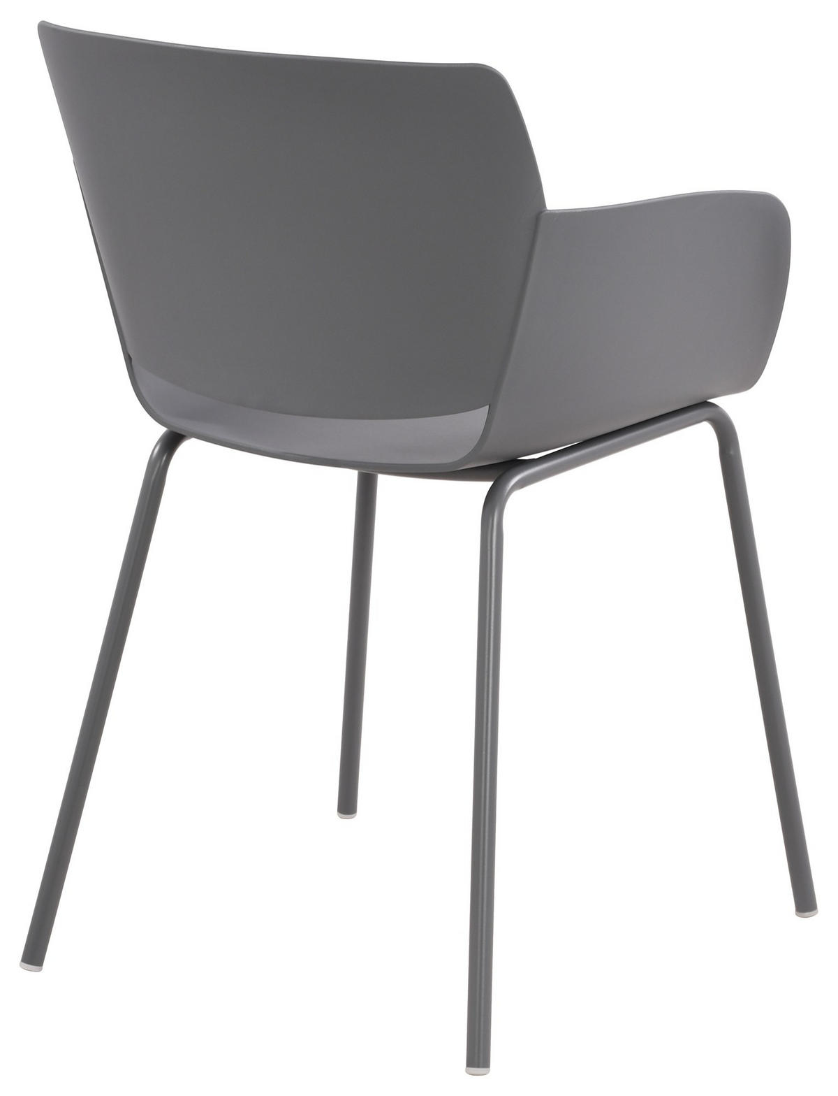 STUHL Kunststoff Dunkelgrau - Dunkelgrau, Kunststoff/Metall (58/80/54cm) - CLP