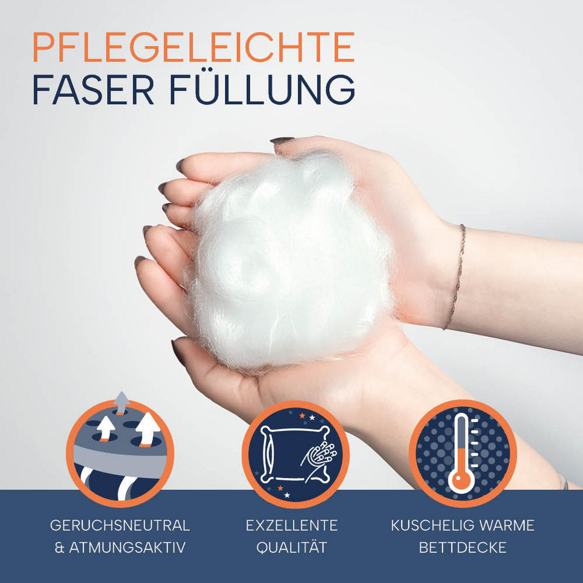 BETTDECKE 155x220 Warm, COMFORT warme Winterdecke waschbar, allergikerfreundlich - Weiß, Textil (155/220cm) - casimum