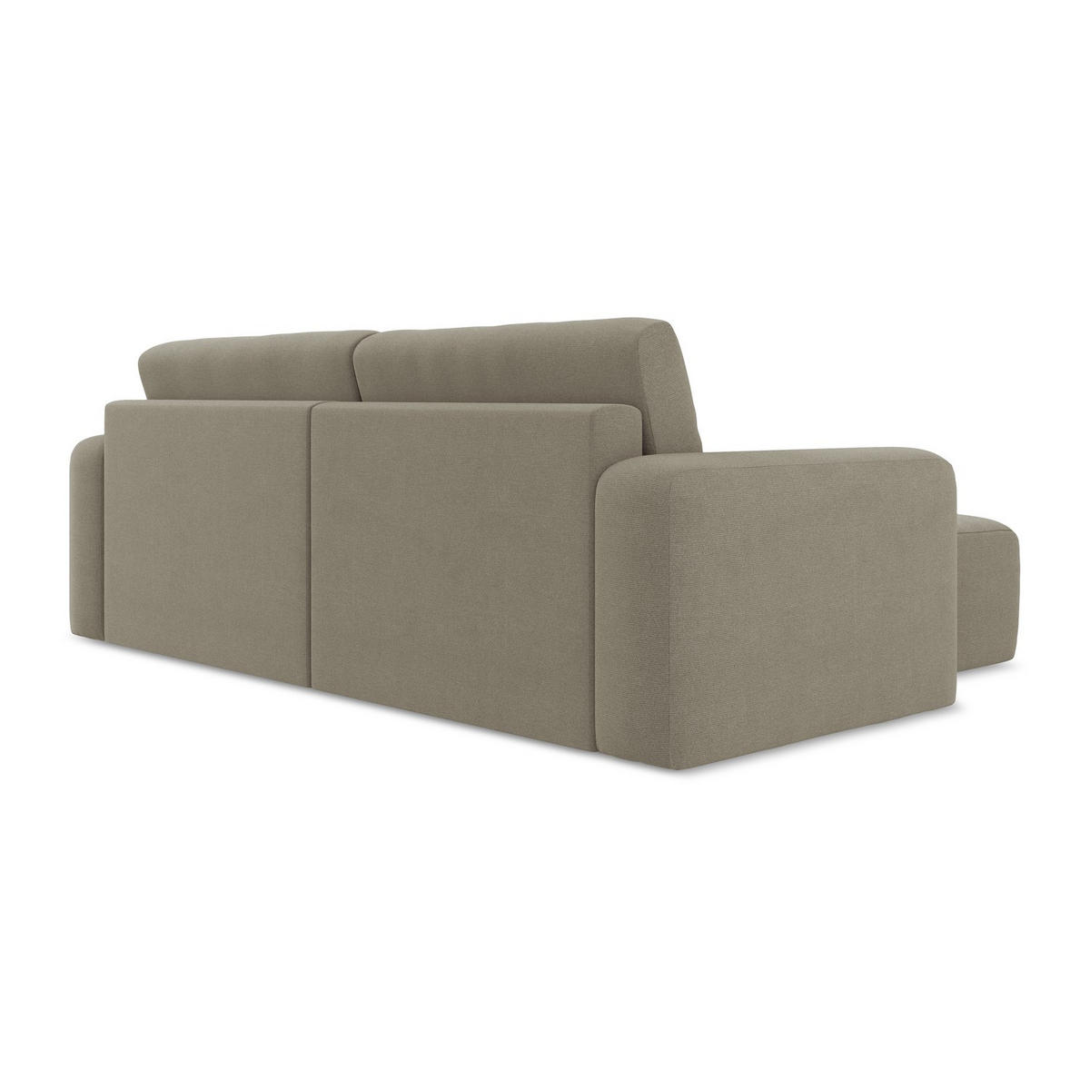 ECKSOFA mit Schlaffunktion links Strukturstoff Stoff Beige - Beige/Schwarz, Kunststoff/Textil (149/244cm) - LaMiaSofa