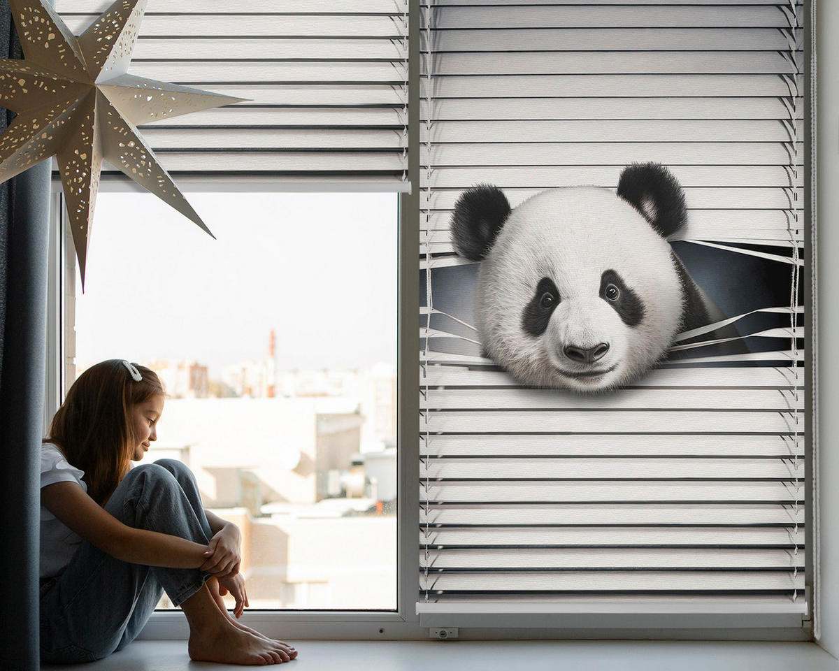 VNÚTORNÁ roleta - okenná roleta - roleta - 120x140 cm - Panda - sivá, plast (120/140/0.5cm) - TULUP