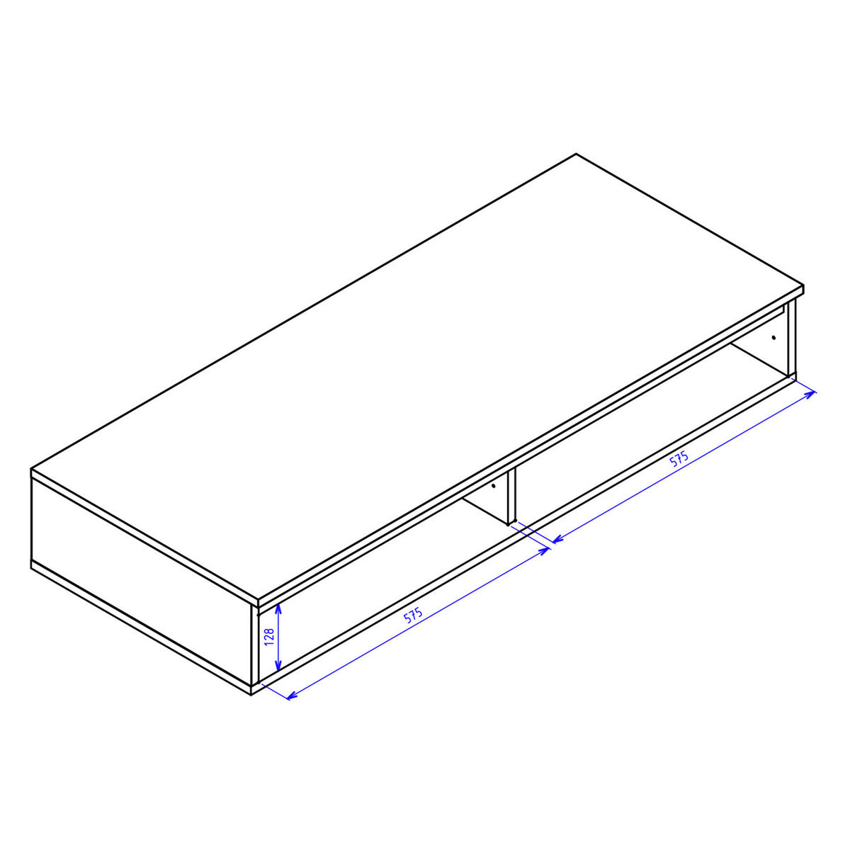 HÄNGESCHREIBTISCH / SCHMINKTISCH Bemmi Kaschmir 120 cm - Kaschmir, Holzwerkstoff (50/120/19cm) - Selsey