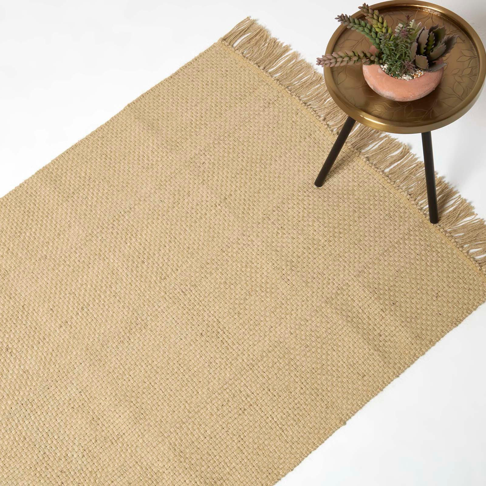 JUTETEPPICH Zaphyr handgewebt 120/170 cm - Naturfarben, Naturmaterialien (120/170cm) - Homescapes