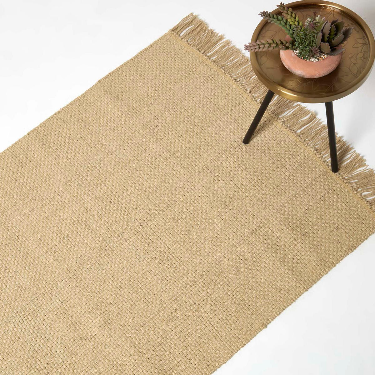JUTETEPPICH Zaphyr handgewebt 90/150 cm - Naturfarben, Naturmaterialien (90/150cm) - Homescapes