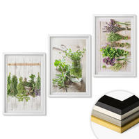 WANDBILDER 3er-Set - 40x60 cm Weißer Rahmen - Kräuterpflanzen für die Küche - Weiß, Kunststoff (40/60cm) - ArtPrintCave