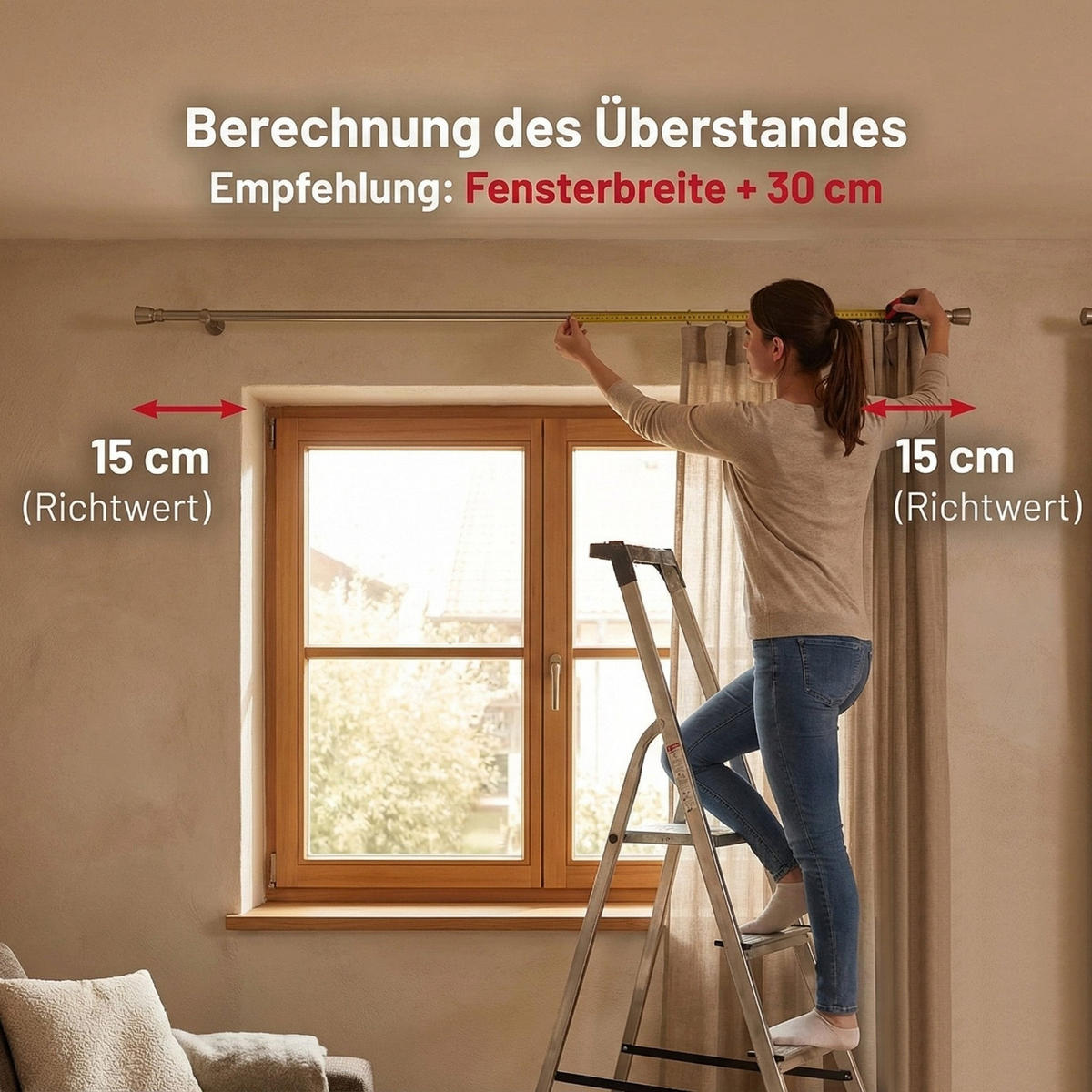 GARDINENSTANGE auf Maß 25mm 1-läufig Weiß mit Zylinder - Serie Style - biela, kov (160cm) - Deco-Raum