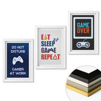 WANDBILDER 3er-Set - 20x30 cm Weißer Rahmen - Untertitel für die Spieleunterhaltung - Weiß, Kunststoff (20/30cm) - ArtPrintCave