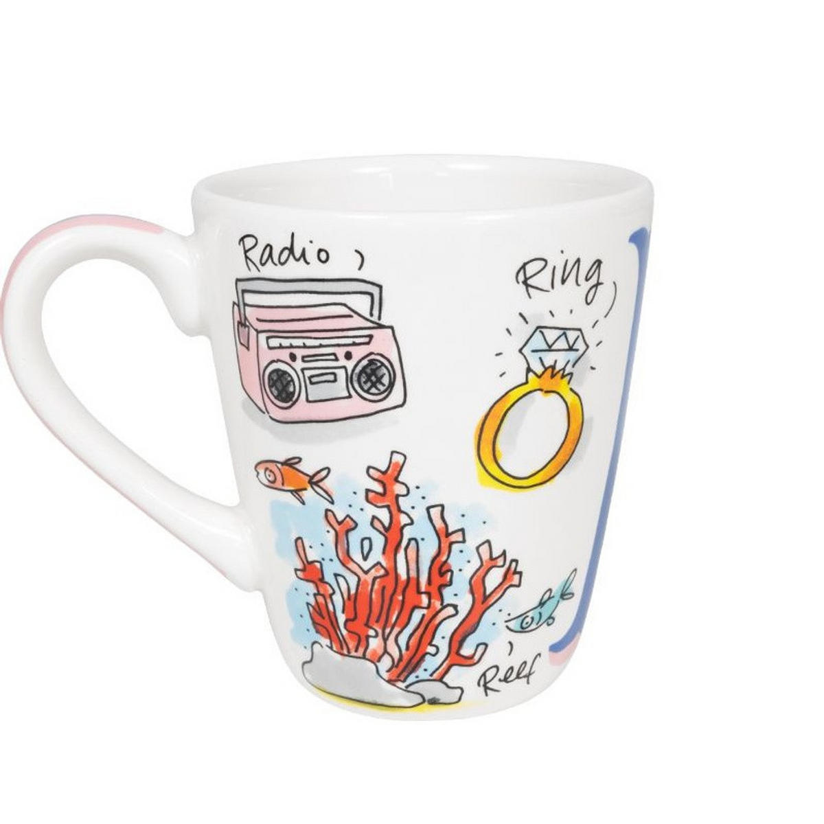 BECHER Love Letter R in Bunt - 350 ml - Multicolor, Keramik (0.35L) - Blond Amsterdam