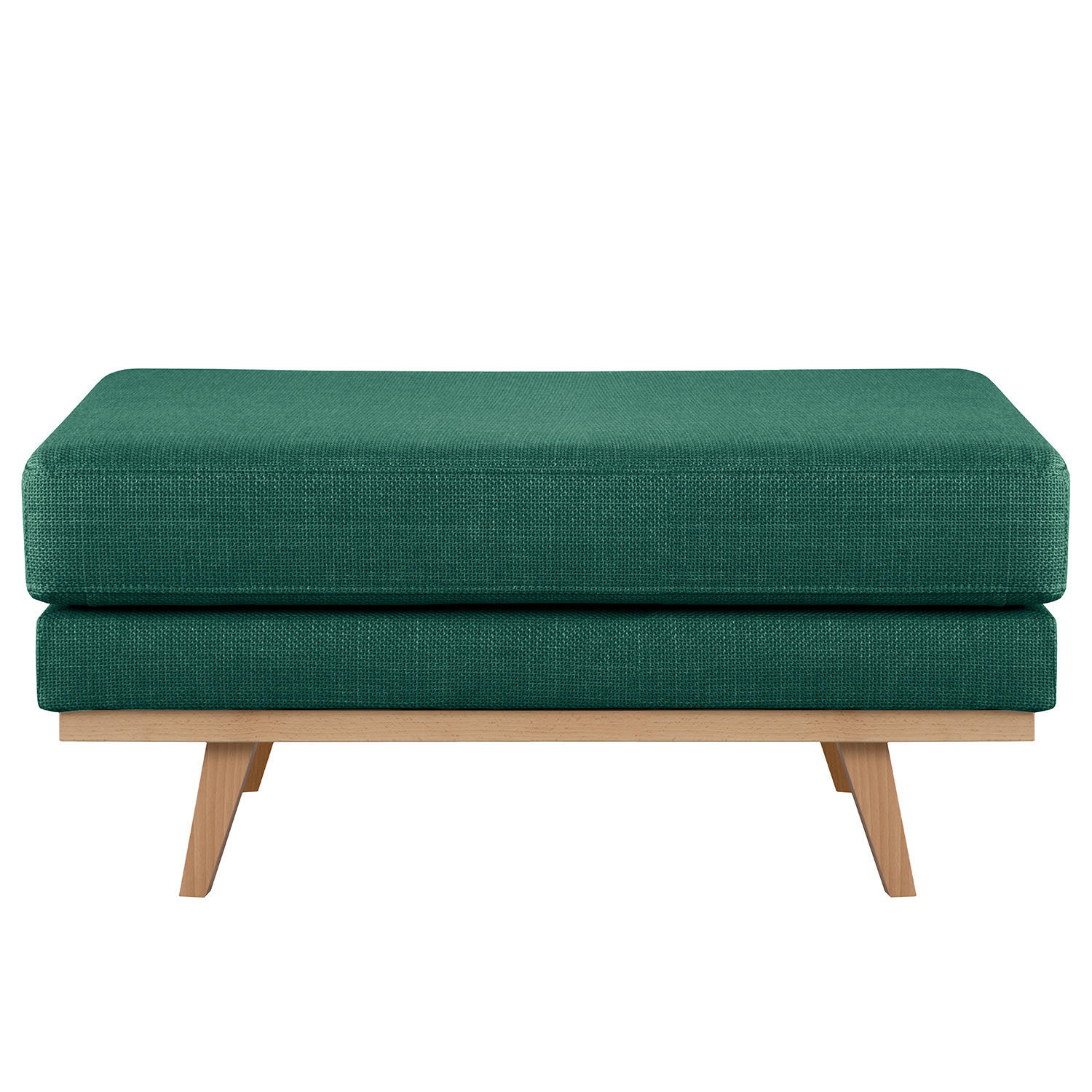 POLSTERHOCKER - Dunkelgrün/Buchefarben, Textil (85/43/60cm) - home24