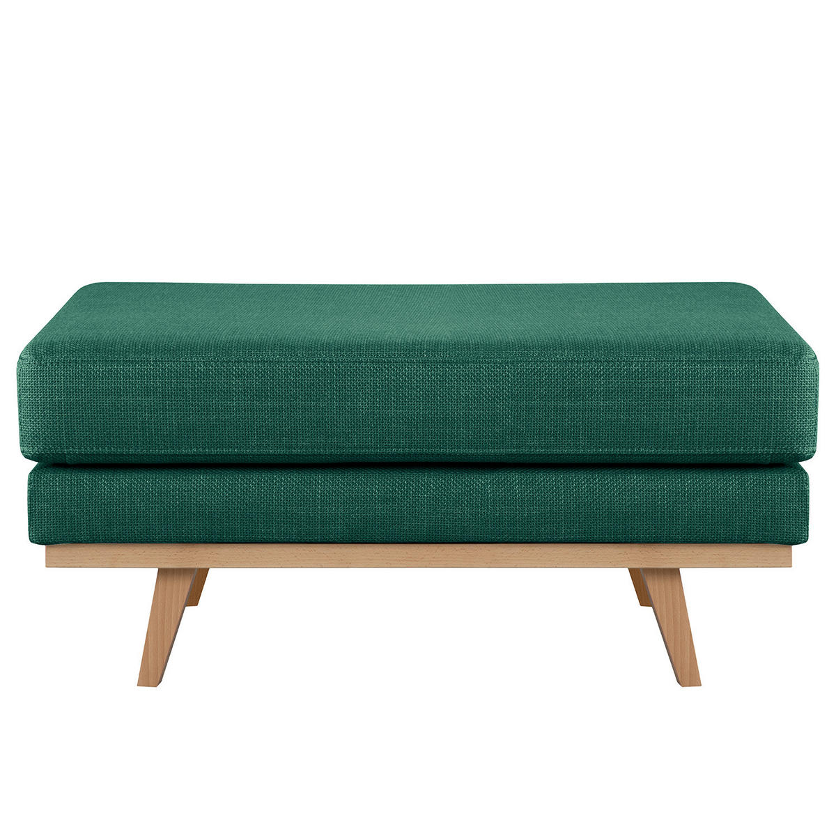 POLSTERHOCKER - Dunkelgrün/Buchefarben, Textil (85/43/60cm) - home24