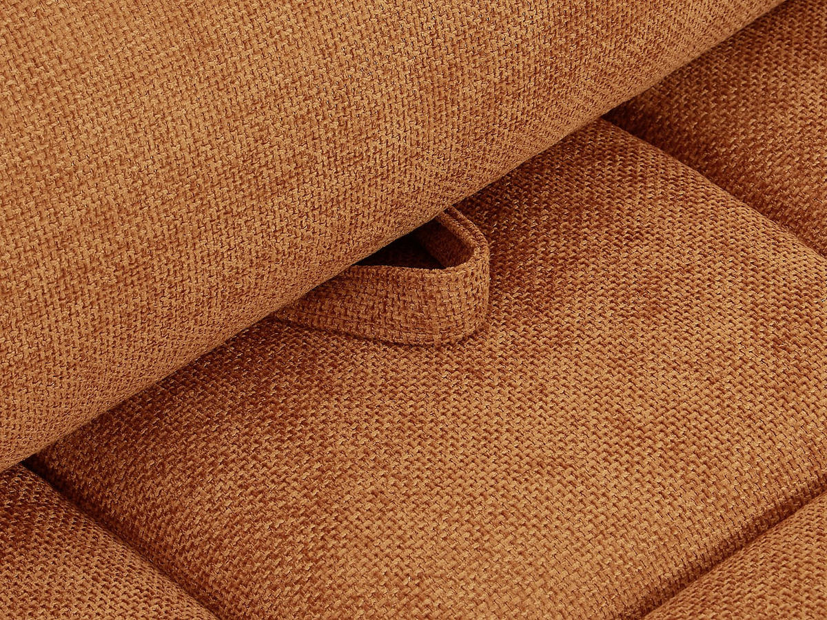 SESSEL mit gerader Rückenlehne - 1 -Sitzer - Polyester - terracotta - APOLIU - Braun, Textil (113/93/113cm) - Vente-Unique