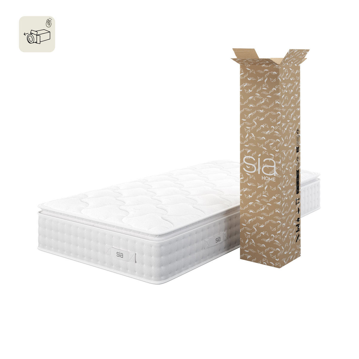 MATRATZE 90cm - Weiß, Textil (200/90cm) - Sia Home