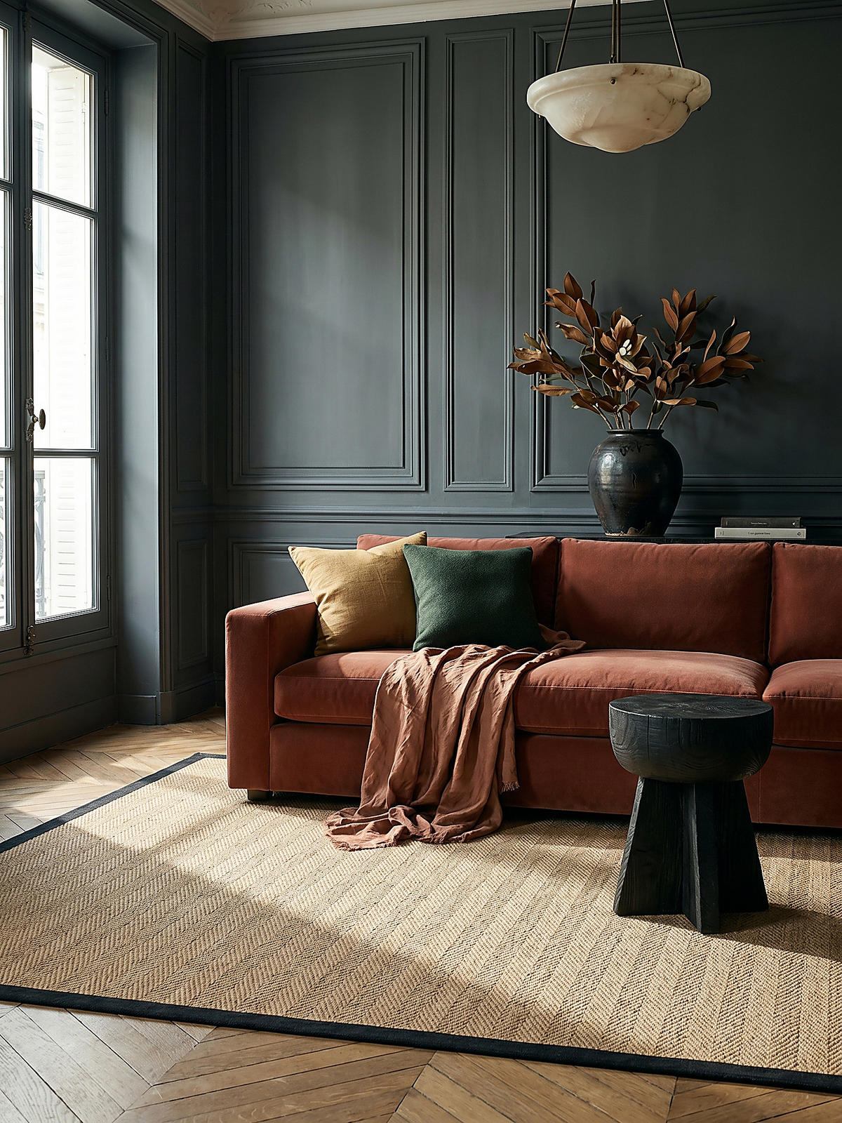 JUTETEPPICH TRENT, geometrisch, Braun-Schwarz, 60 x 230 cm - Schwarz/Naturfarben, Textil (60/230cm) - KADIMA DESIGN
