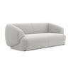 3-SITZER SOFA Samt Stoff Grau - Silberfarben/Schwarz, Kunststoff/Textil (212/81/98cm) - Makamii