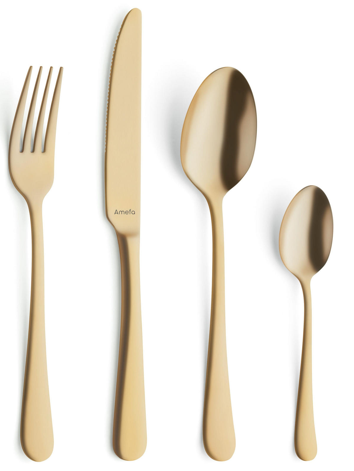 BESTECKSET Austin Vintage Gold 24-teilig - Goldfarben, Metall
