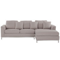 4-SITZER-ECKSOFA Polyester Beige rechtsseitig Oslo - Beige, Textil (270/151cm) - Beliani