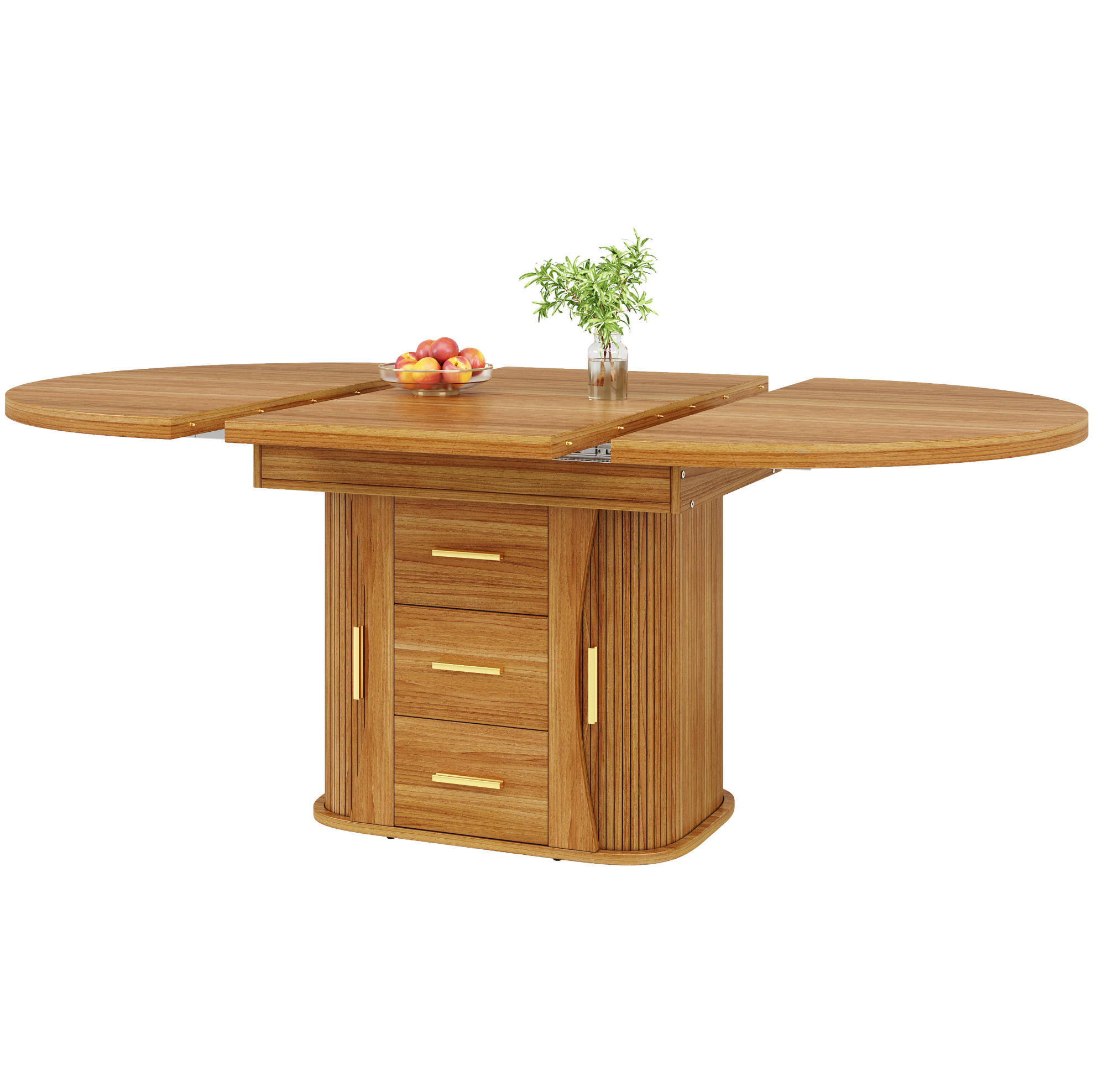 ESSTISCH 118-158/118/77 cm Walnuss aus MDF ausziehbar - Braun, Holzwerkstoff (118/118/77cm) - OKMYHOME