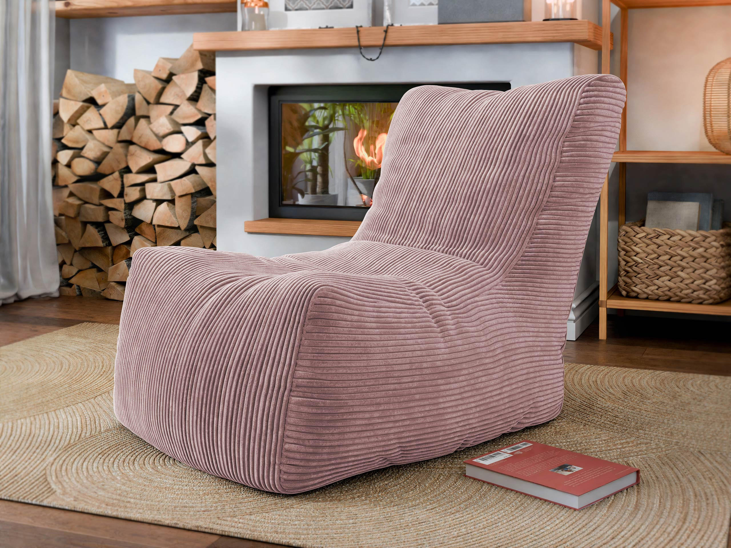 SITZSACK Rest Cord - Rosa, Textil (80/90/100cm) - MIRJAN24