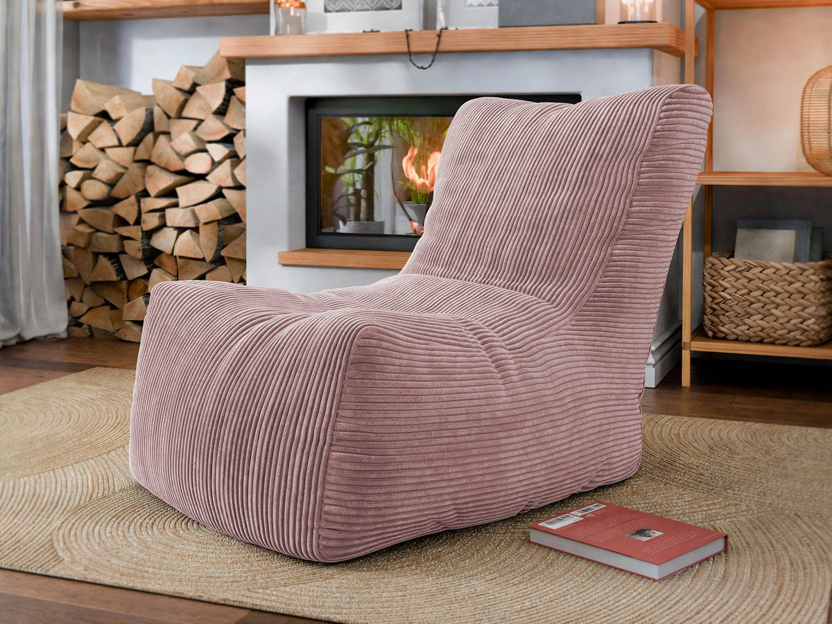 SITZSACK Rest Cord - Rosa, Textil (80/90/100cm) - MIRJAN24