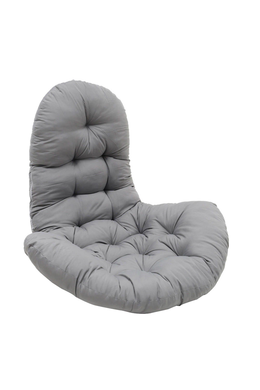 HÄNGESESSEL-KISSEN aus Polyester Baumwolle in Schwarz mit dicker Polsterung 95 * 55 cm - Grau, Textil (55/95cm) - Livingandhome