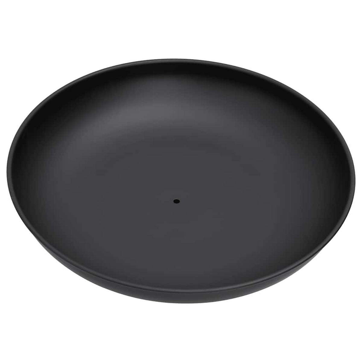 FEUERSCHALE 57 Cm Stahl - Schwarz, Metall (57/16/57cm) - vidaXL