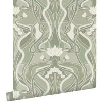 TAPETE Blumenmuster im Jugendstil 50 x 900 cm - Grün, Papier (50/900cm) - ESTAhome