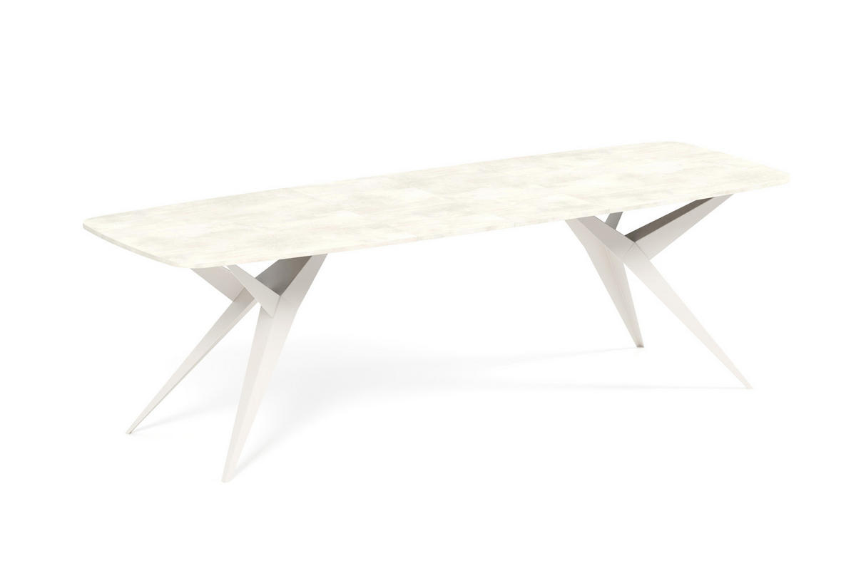 ESSTISCH AXIS - Kaschmir/Beige, Holzwerkstoff/Metall (90/180/76cm) - Meblini