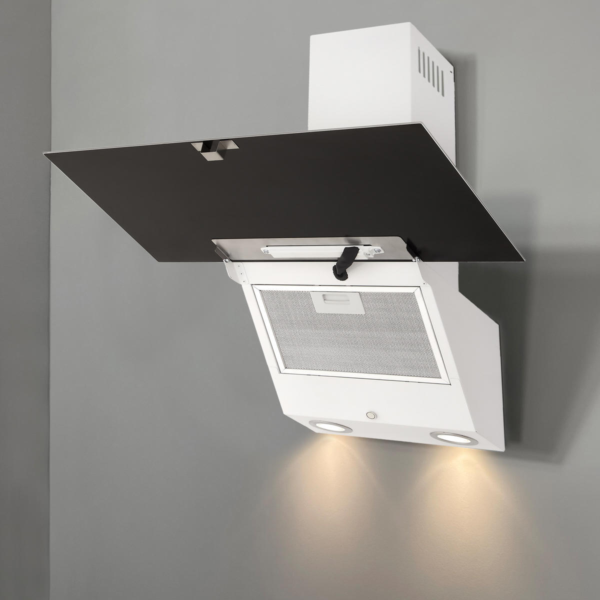 DUNSTABZUGSHAUBE GCH D 286 WH 6 Prime N 60 cm Weiß - Weiß, Glas/Metall (60/96.5/39cm) - Gurari