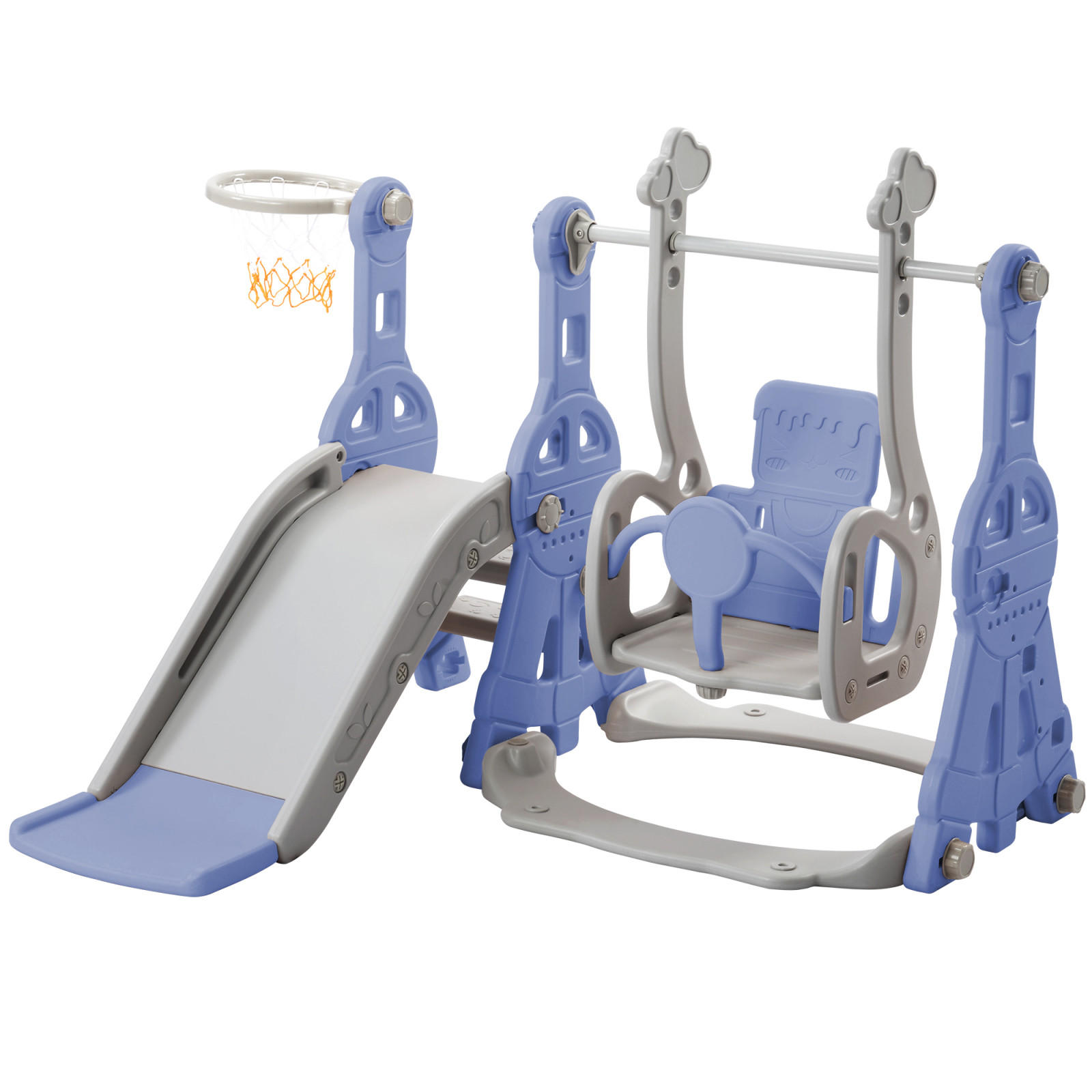 KINDERRUTSCHE 4 in 1, Blau - Blau, Kunststoff (140/118cm)