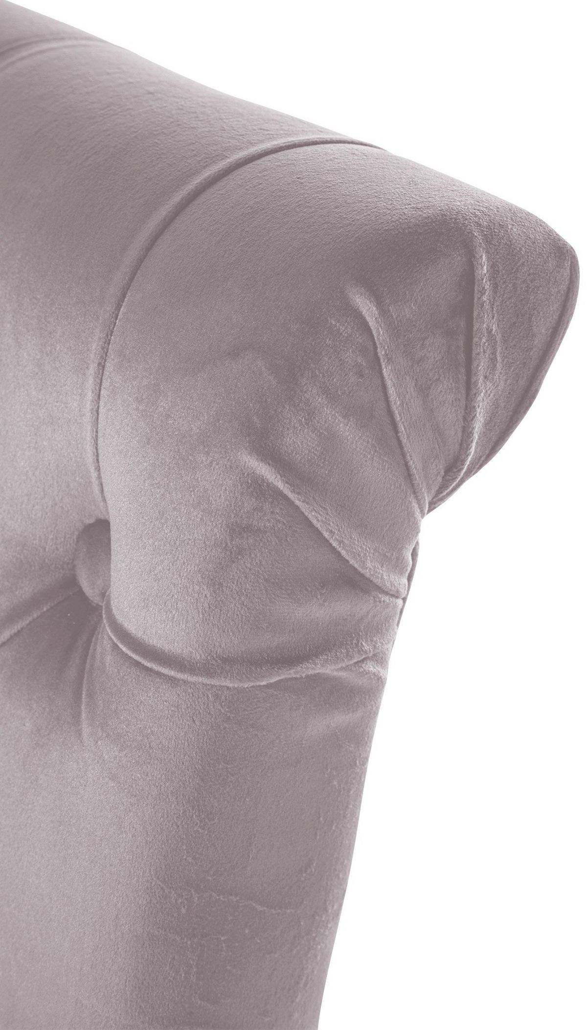 STUHL Samt grau - Walnussfarben/Grau, Holz/Textil (45/98/63cm) - CLP