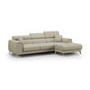 ECKSOFA RECHTS Fusion - Creme, Textil (260/102cm) - Divani.store