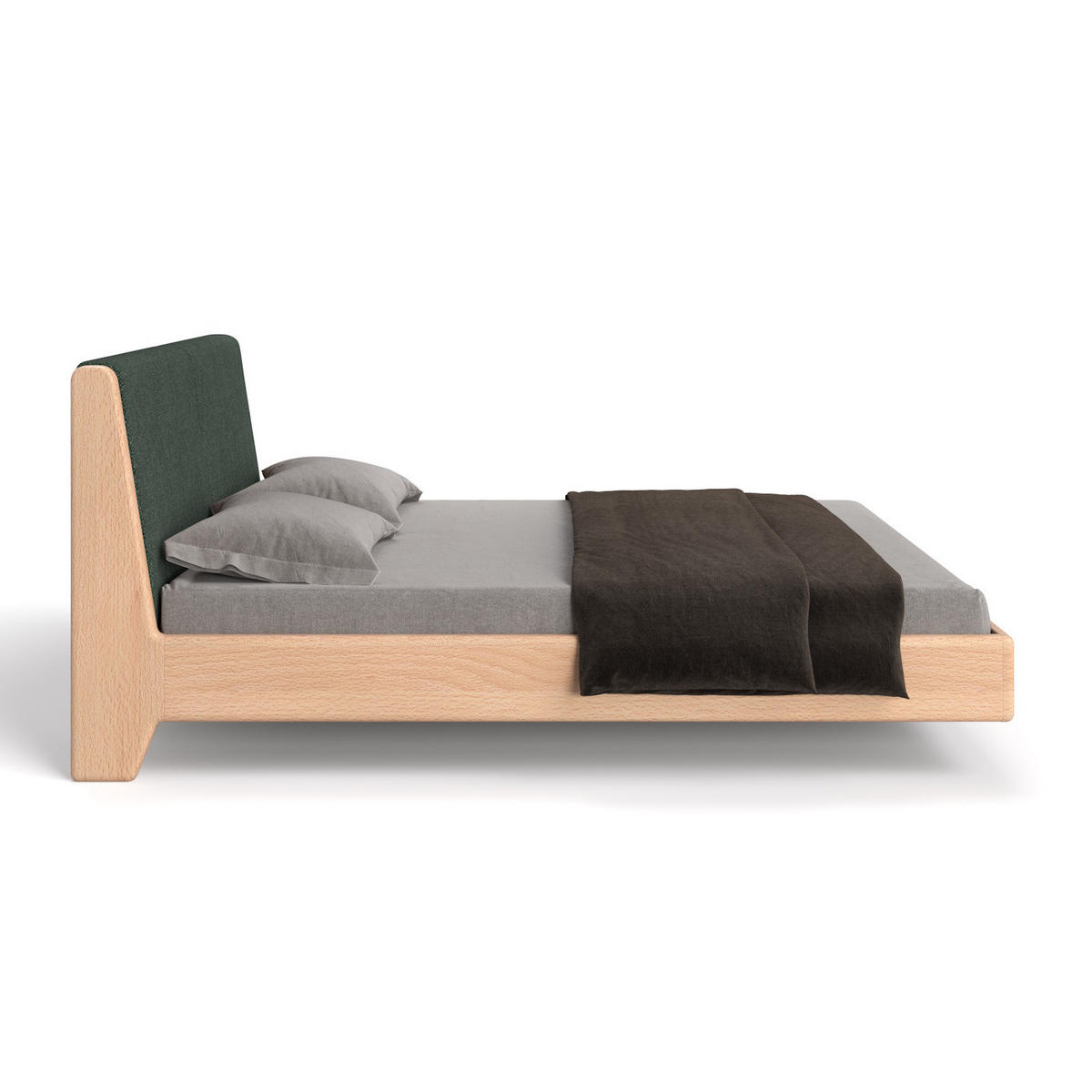 MASSIVHOLZBETT Lumo aus Buche 200x220 cm, Storm 39 - Buchefarben/Naturfarben, Holz (200/220cm) - Danzz
