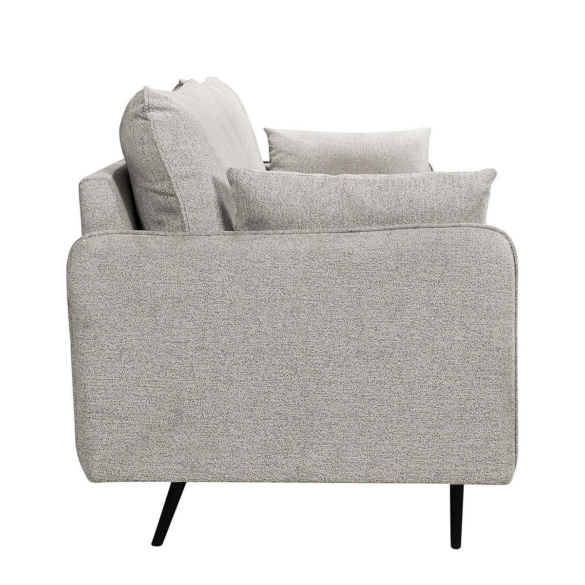 3-SITZER SOFA - Webstoff - Schwarz/Hellblau, Textil (193/87/83cm) - home24