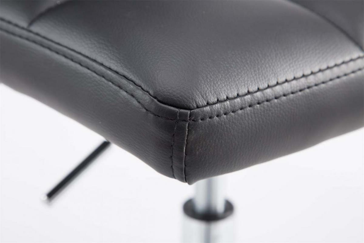 DREHSTUHL 2er Set Lederlook schwarz - Chromfarben/Schwarz, Textil/Metall (44/74/49cm) - CLP