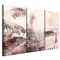 LEINWANDBILD Strand 3-tlg. 120x80 cm - Multicolor, Holz (120/80cm) - LUMASOUL