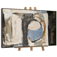 GEMÄLDE Geometrische Farben II Schattenfugenrahmen Grau 180x120 cm - Grau, Holz (180/120cm) - YS-art gallery