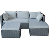 GARTENSITZGRUPPE diya Grau - Hellgrau, Kunststoff - Habitat Garten