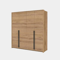 DREHTÜRENSCHRANK AZIR 205/217/65 cm 4-türig Eichefarben - Eichefarben, Holzwerkstoff (205/217/65cm) - MASSENO