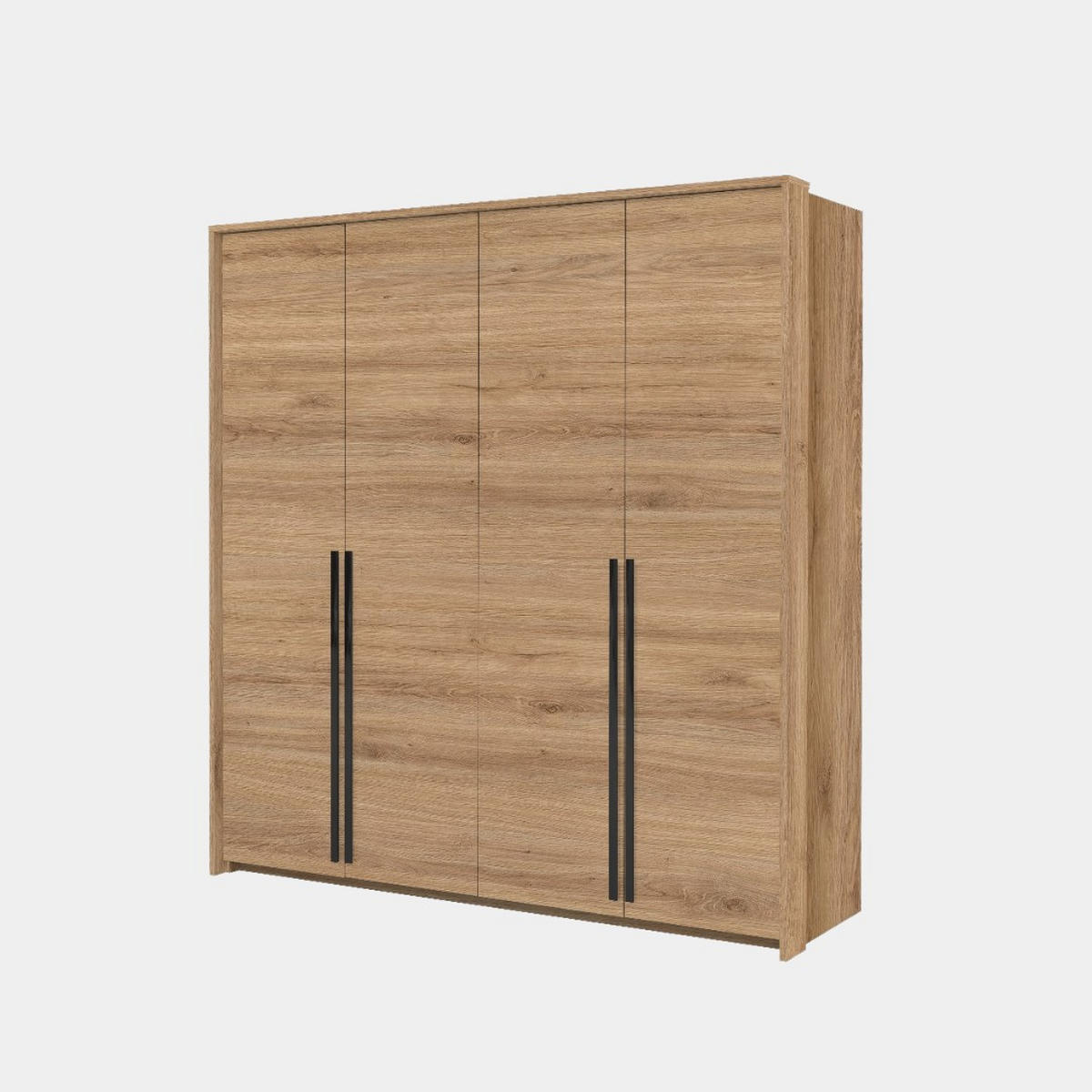 DREHTÜRENSCHRANK AZIR 205/217/65 cm 4-türig Eichefarben - Eichefarben, Holzwerkstoff (205/217/65cm) - MASSENO
