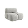 SESSEL Chenille Stoff Grau - Hellgrau/Schwarz, Kunststoff/Textil (96/70/95cm) - Makamii