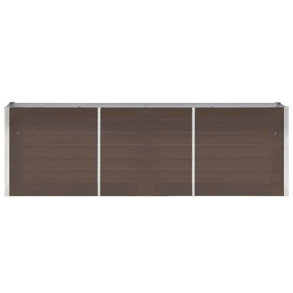 HOCHBEET für Garten OSKAR Braun 240x40x77 cm Metall - Braun, Metall (240/77/40cm) - DELUKE